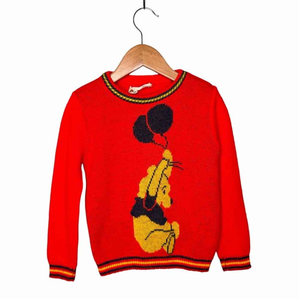 Winnie The Pooh Vintage 70s Pooh Bear Orlon Knit Sweater